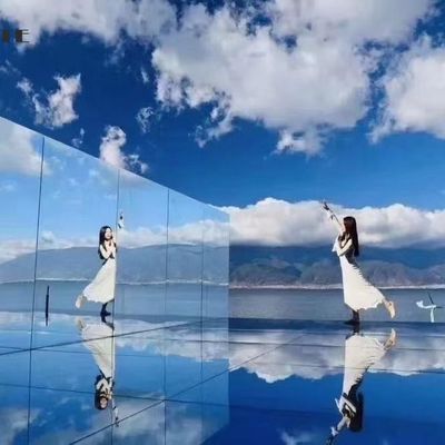 One Way Mirror Glass Sheet For Windows 4' X 8'  3x5 18 X 24 Mirror Glass Tiles For Wall