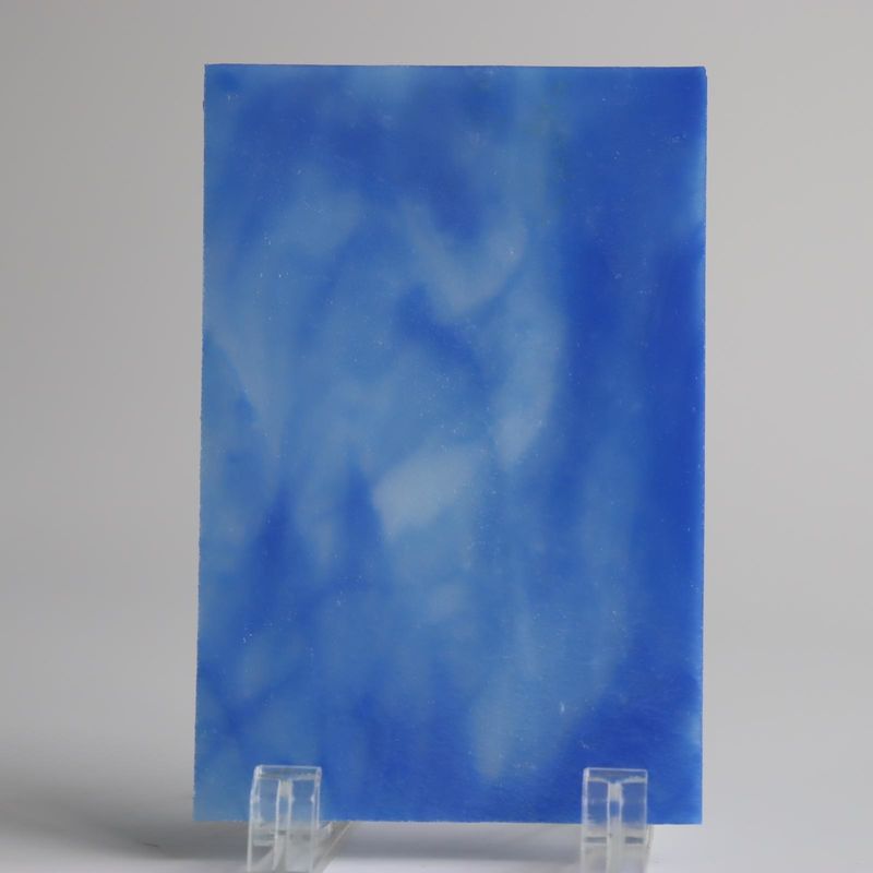 Blue And White Black Stained Glass Sheet 12x12